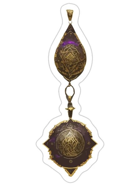 Pyramid Pendant - Sticker - white matte - Front