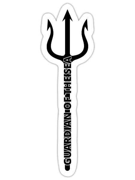Guardian of the Sea Trident - Sticker - white matte - Front