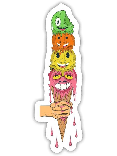 Ice Cream - Sticker - white matte - Front