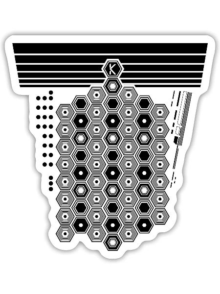 Cyber-moderne - Sticker - blanc mat - Devant