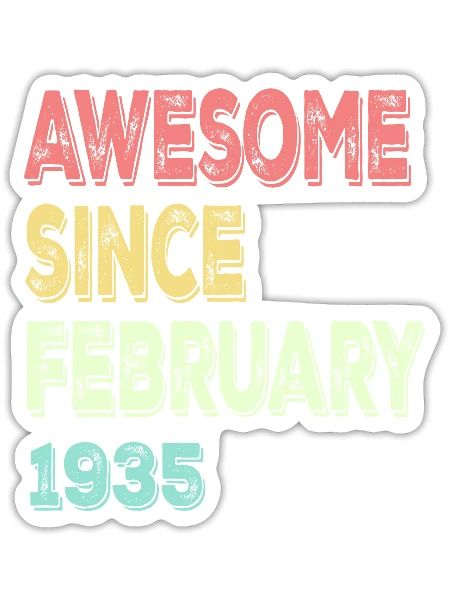Awesome Since March 1935 - Sticker - white matte - Front