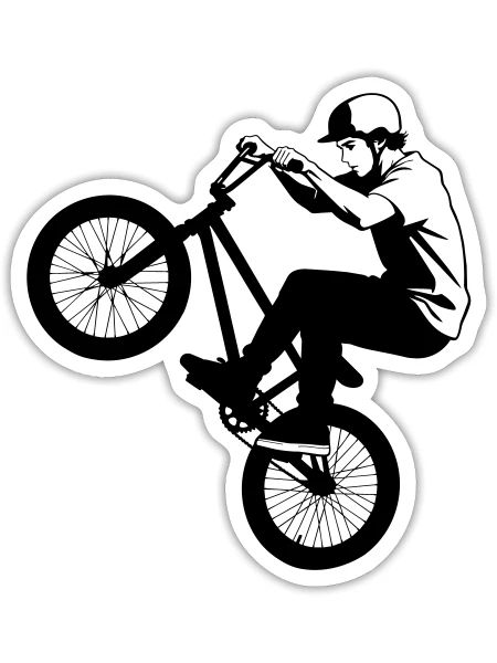 BMX - Sticker - white matte - Front