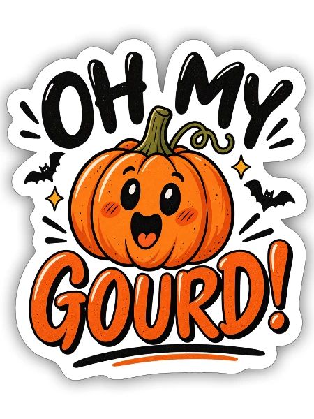 Oh My Gourd - Sticker - white matte - Front