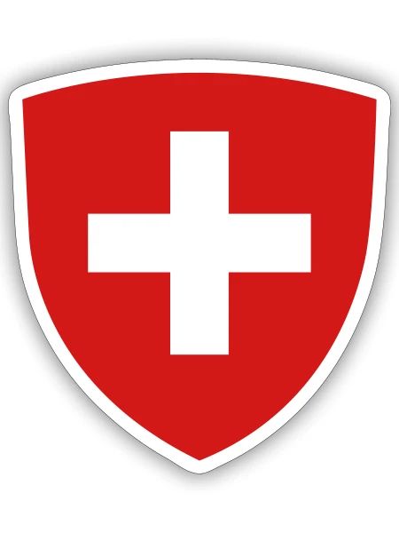 Swiss Switzerland Flag Swiss Cross Alps - Sticker - white matte - Front