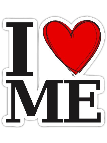 Je m'aime - Sticker - blanc mat - Devant