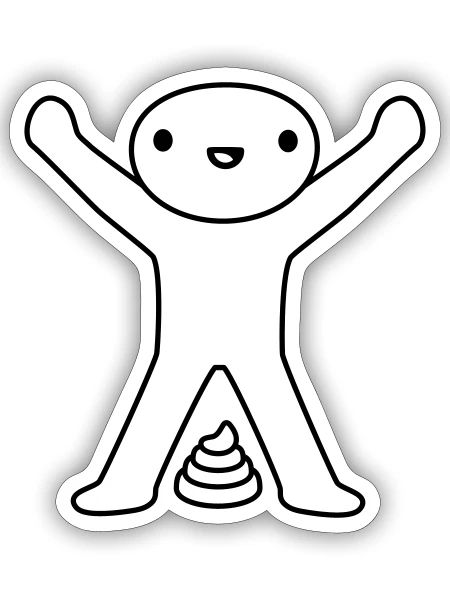Happy child poop made - Sticker - white matte - Front