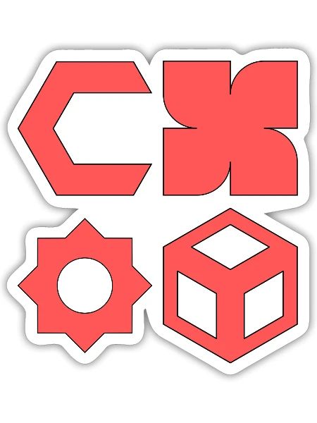 Modern Design: A Colorful Exploration of Geometry - Sticker - white matte - Front