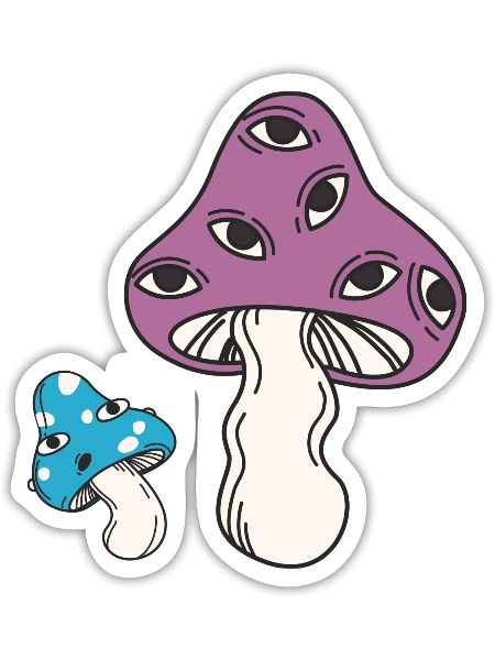 Magic Mushroom - Sticker - white matte - Front