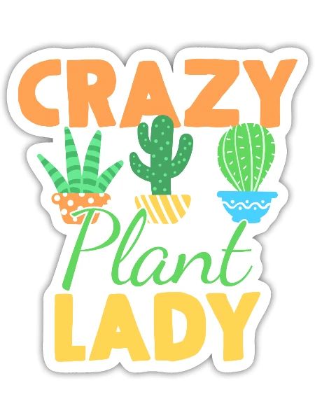 Plants Plant Lady Gardener - Sticker - white matte - Front