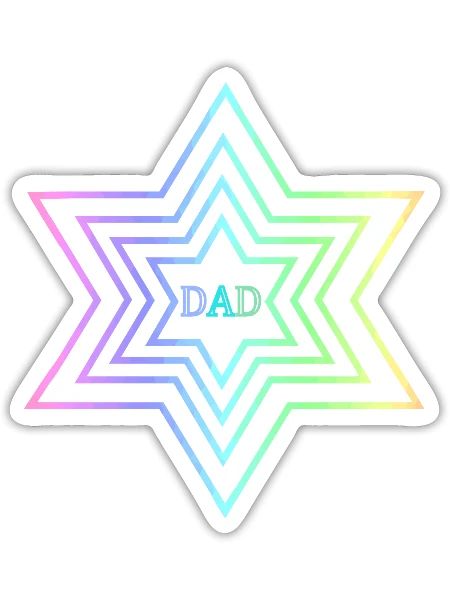 Superstar Dad - Sticker - white matte - Front