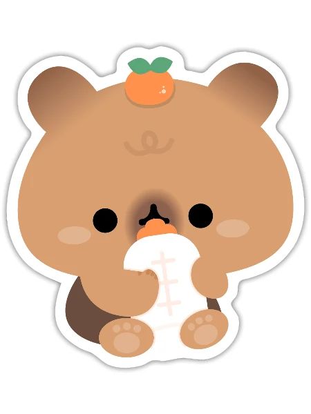 Capybara Toddler - Sticker - white matte - Front