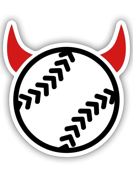 Softball - Sticker - white matte - Front