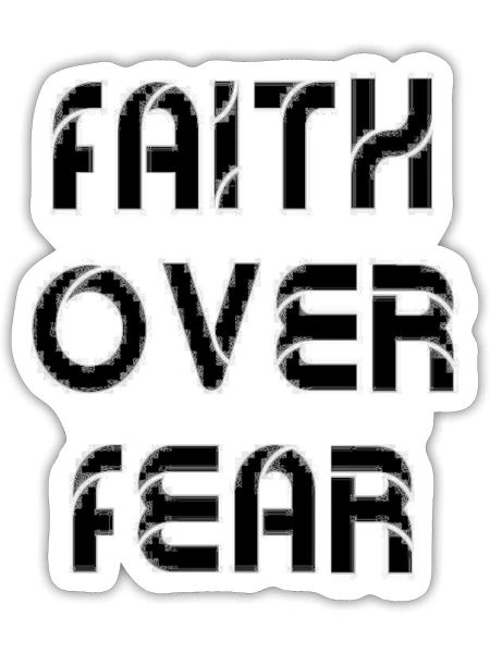 faith over fear FAITH OVER FEAR - Sticker - white matte - Front