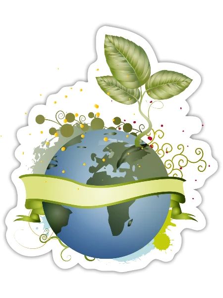 Seed in the earth unfolds with banner - Sticker - white matte - Front