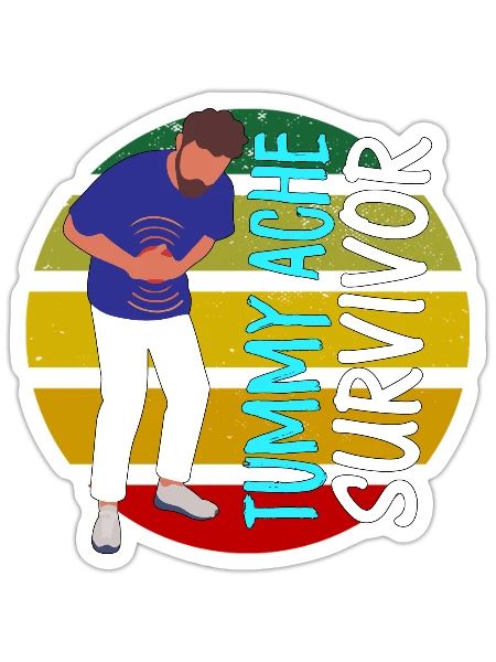Tummy Ache Survivor - Sticker - white matte - Front
