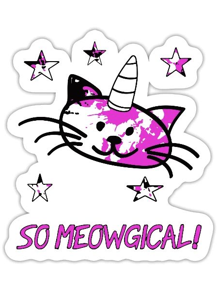 So Meowgical - Sticker - white matte - Front