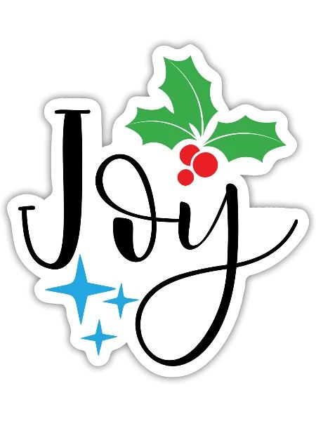 Joy Christmas - Sticker - white matte - Front