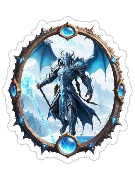 World of Laus Ice Guardian - Sticker - white matte - Front