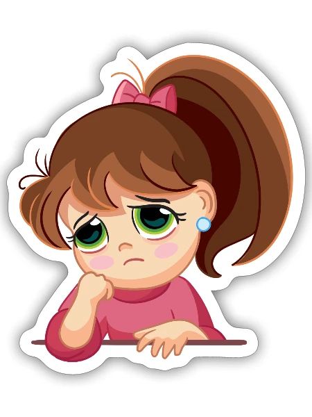Sad Sticker - Sticker - white matte - Front