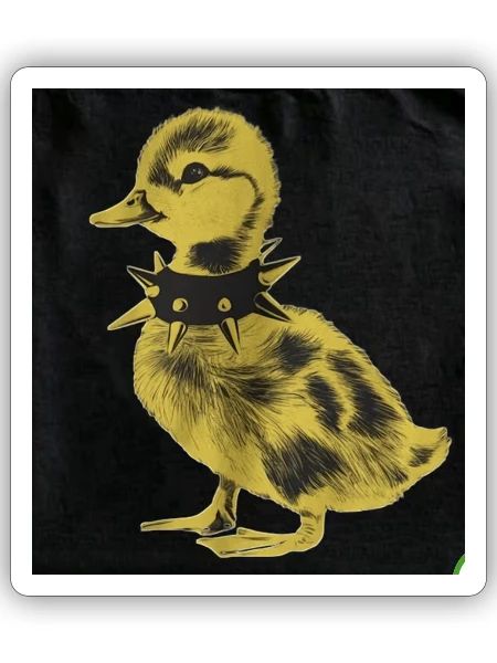 Punk Duck  - Sticker - white matte - Front