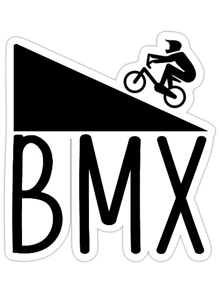 bmx - Sticker - white matte - Front