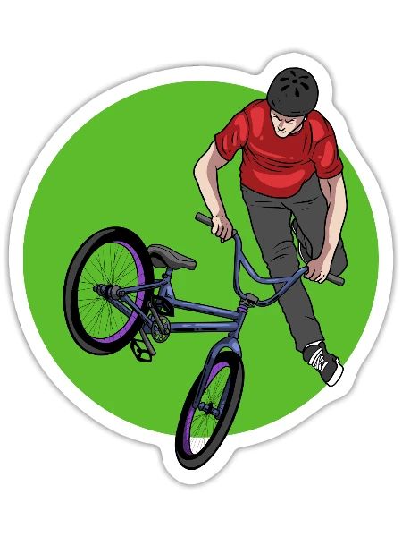 BMX - Sticker - white matte - Front