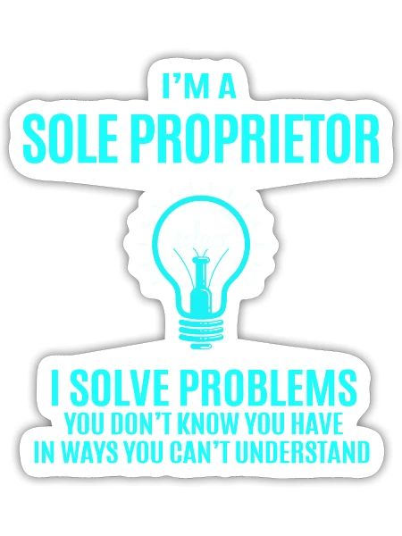 Sole Proprietor T Shirt - I Solve Problems Gift It - Sticker - white matte - Front