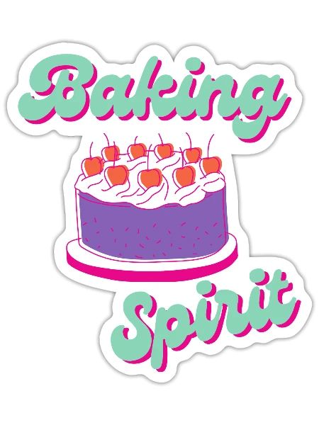 Baking Spirit - Sticker - white matte - Front