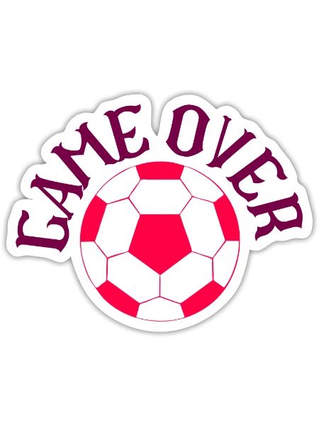 Game Over - Sticker - white matte - Front