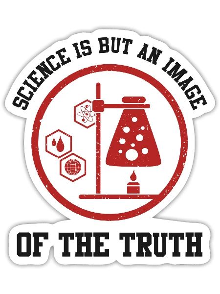 Science Is But An Image Of The Truth - Sticker - white matte - Front