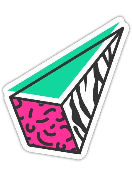 Memphis Pyramid - Sticker - white matte - Front