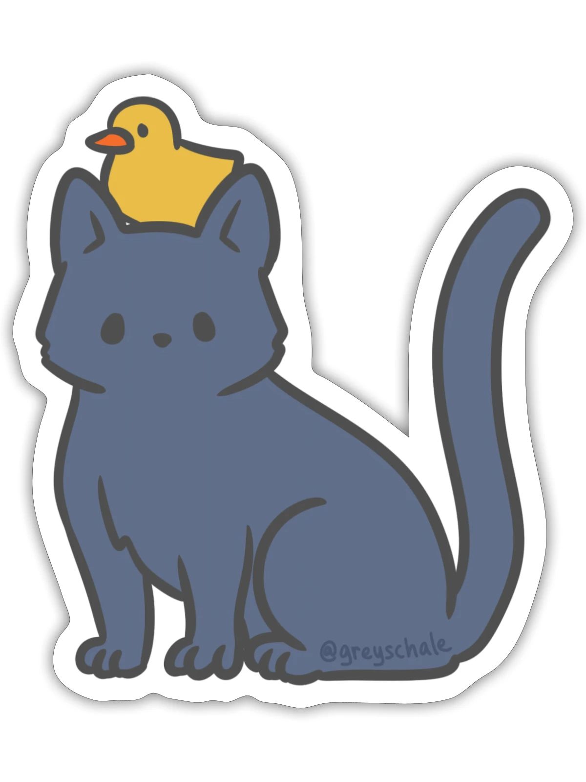 Big Kitty Lil Ducky - Sticker - white matte - Front
