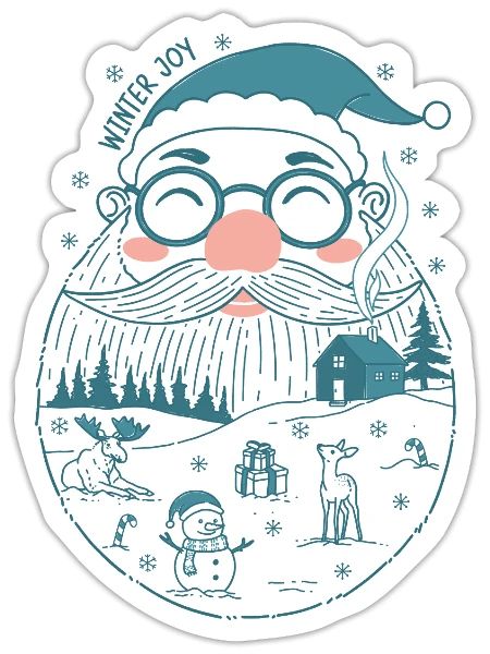Winter Joy - Sticker - white matte - Front