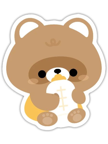 Beaver Toddler - Sticker - white matte - Front