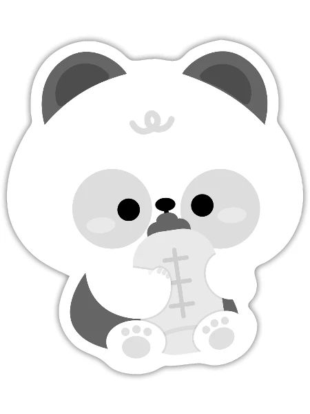 Panda Toddler - Sticker - white matte - Front