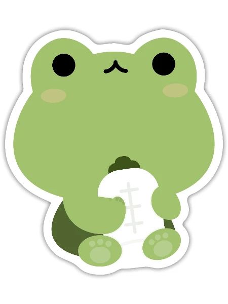 Frog Toddler - Sticker - white matte - Front