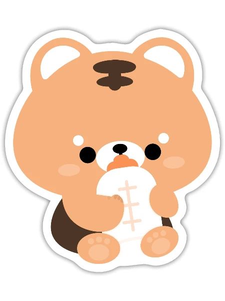 Tiger Toddler - Sticker - white matte - Front