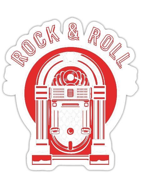 Rock And Roll Sock Hop Party - Sticker - white matte - Front
