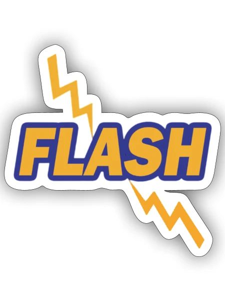 Flash - Sticker - white matte - Front
