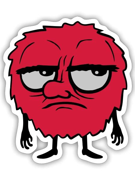 monster eyes roll cartoon - Sticker - white matte - Front