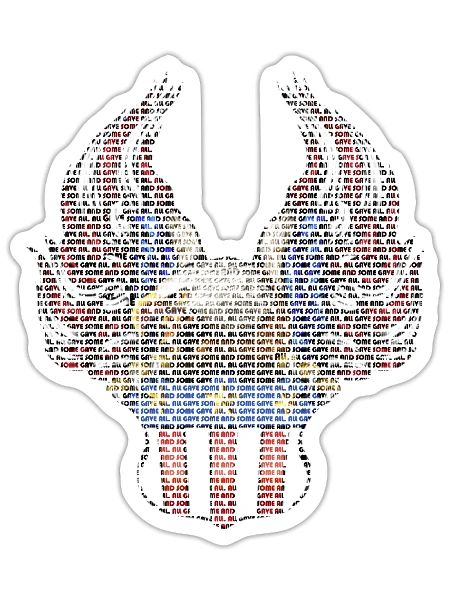 Typographic eagle - Sticker - white matte - Front