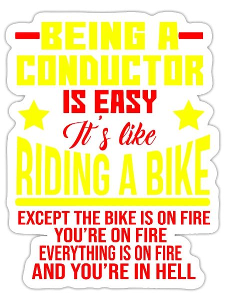 Conductor Profession - Sticker - white matte - Front