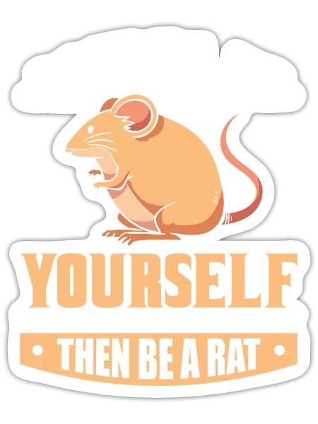 rat - Sticker - white matte - Front