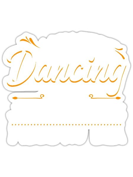 Une journée sans danser - Sticker - blanc mat - Devant