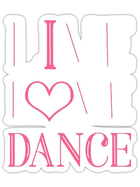 Danse d’amour en direct - Sticker - blanc mat - Devant