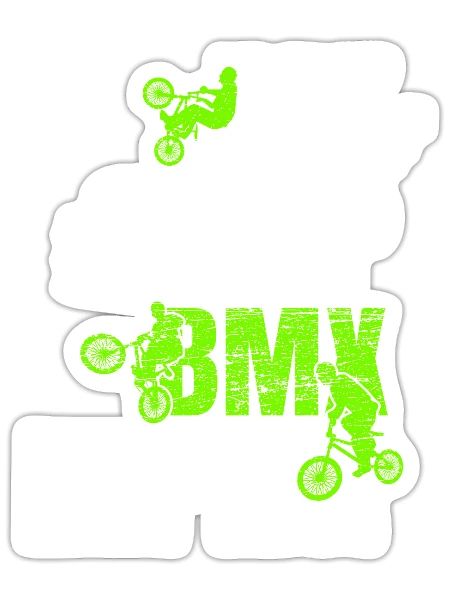 BMX - Sticker - white matte - Front