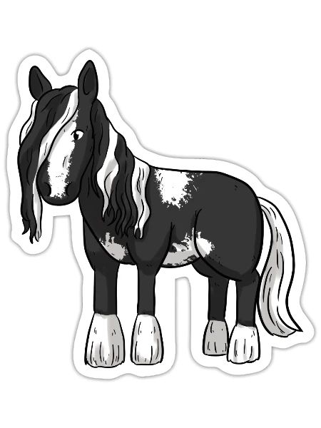 Tinker Horse - Sticker - white matte - Front