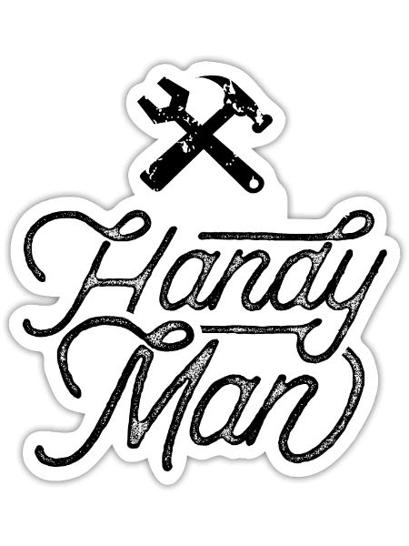 Handyman Tinkerer Handy Man Fix It DIY Hobby - Sticker - white matte - Front