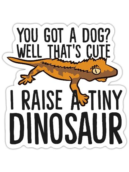 Crested Gecko Owner Crested Gecko Pet - Sticker - white matte - Front