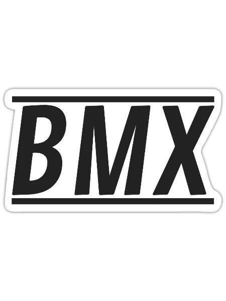 BMX - Sticker - white matte - Front